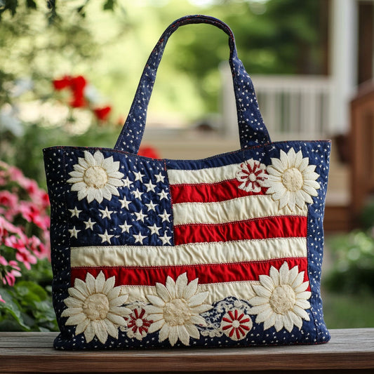 The Daisy Flag Quilted Tote Bag NCU0PT8191