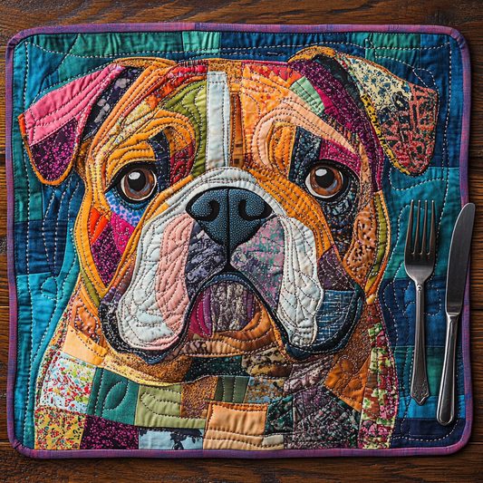 The Dapper Bulldog Quilted Place Mat NCU0DV4232