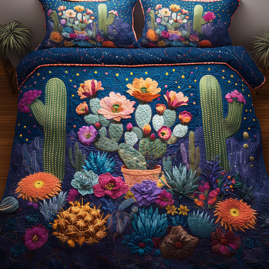 The Desert Garden 3-Piece Quilted Bedding Set NCU0DV2520
