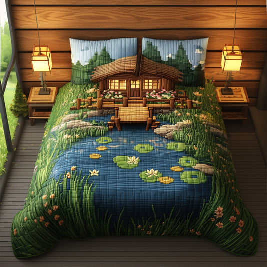 The Dockside Retreat 3-Piece Quilted Bedding Set NCU0PT6713