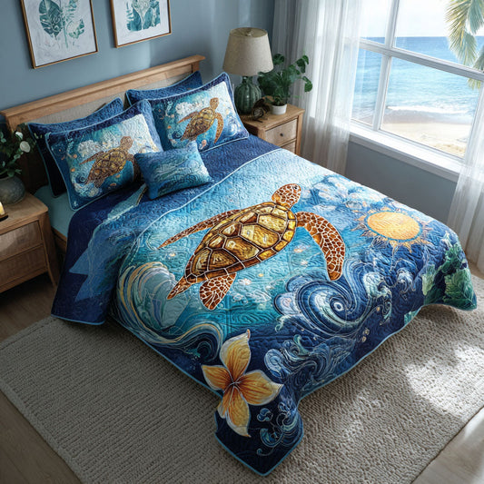 The Driftwood Path 3-Piece Quilted Bedding Set NCU0PT8737