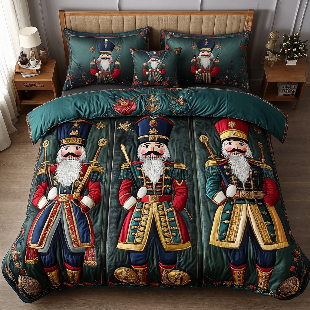 The Enchanted Nutcracker 3-Piece Quilted Bedding Set NCU0DK2651