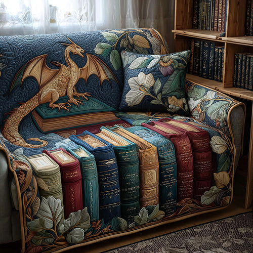 The Enchanted Tome Quilted Sofa Cover NCU0PT9745