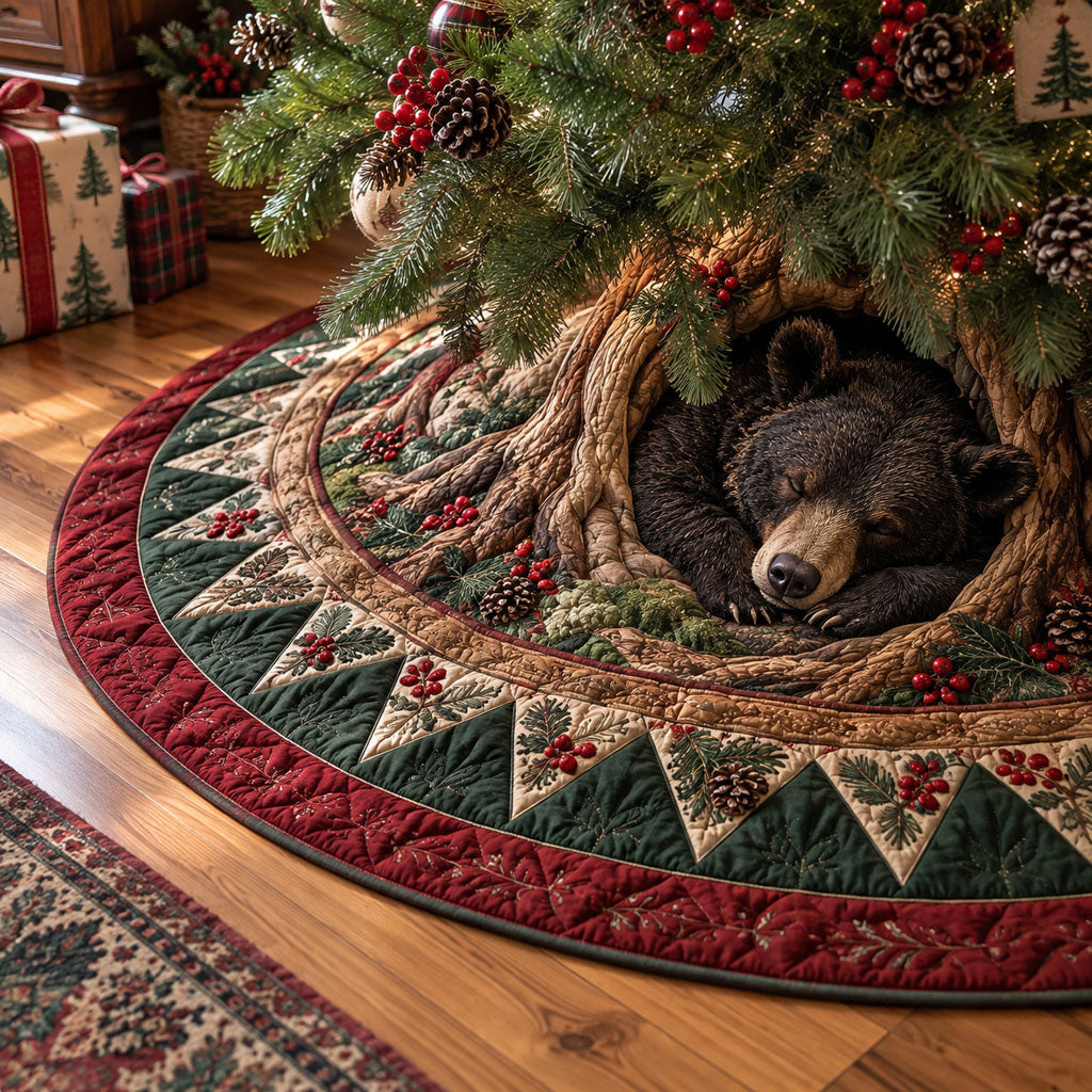The Enchanted Tree Hollow Christmas Quilted Tree Skirt NCU0PT12225
