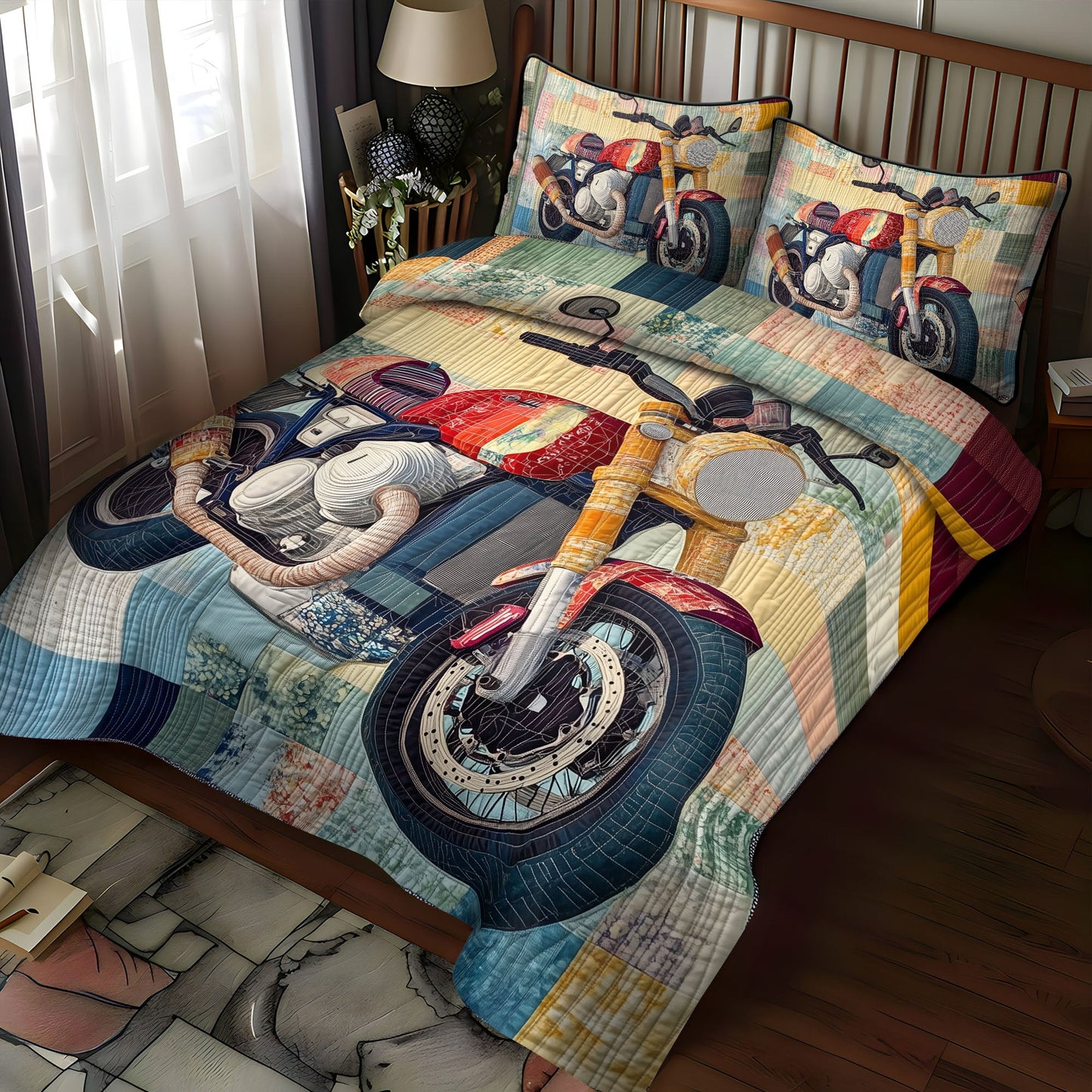 The Endless Ride 3-Piece Quilted Bedding Set NCU0PT5712