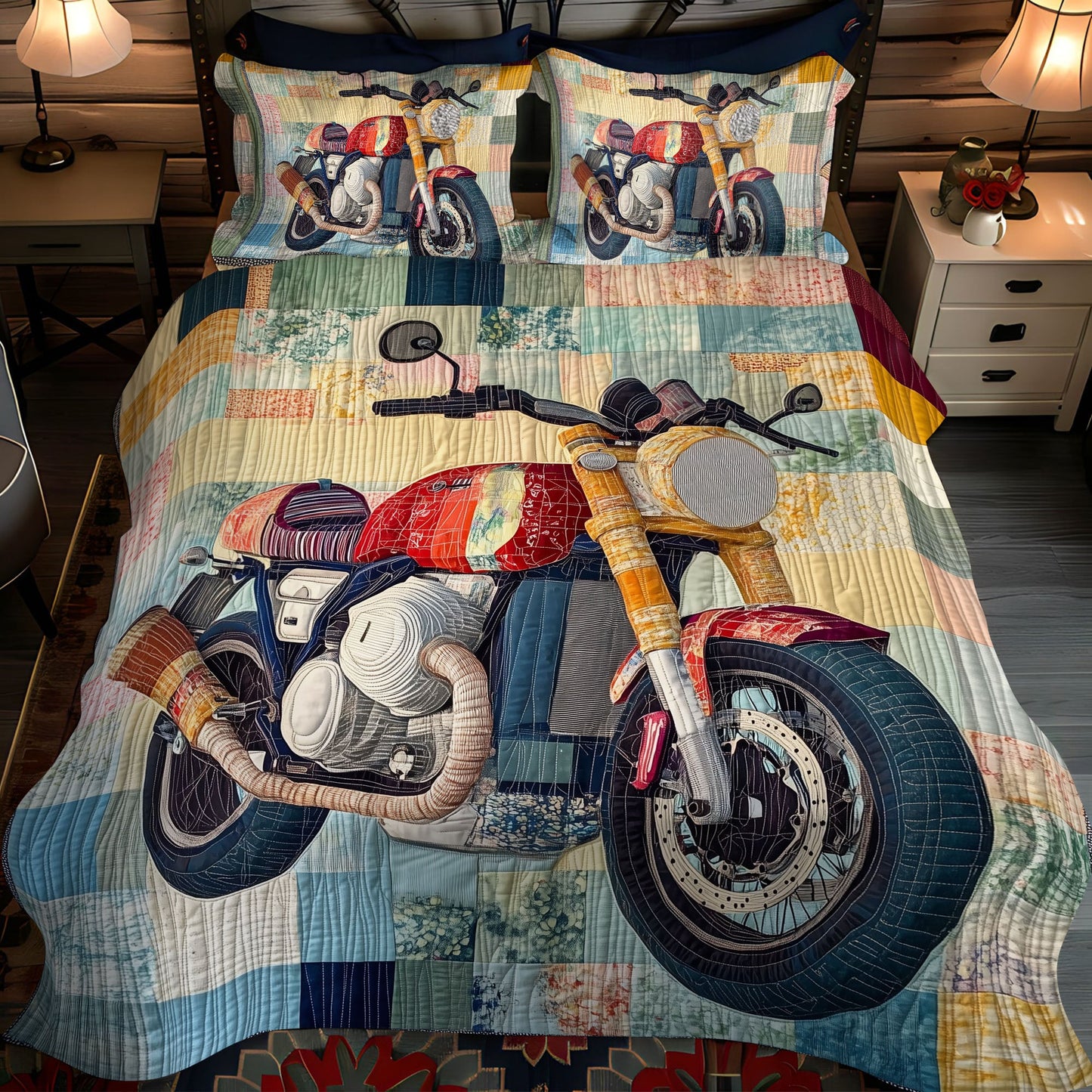 The Endless Ride 3-Piece Quilted Bedding Set NCU0PT5712