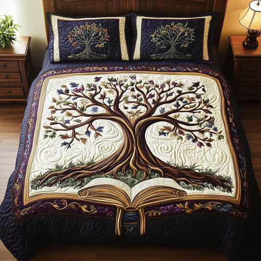 The Eternal Book of Life 3-Piece Quilted Bedding Set NCU0PT4434