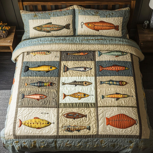 The Fish Whisperer 3-Piece Quilted Bedding Set NCU0PT5887