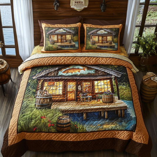The Fishermans Lodge 3-Piece Quilted Bedding Set NCU0PT5551
