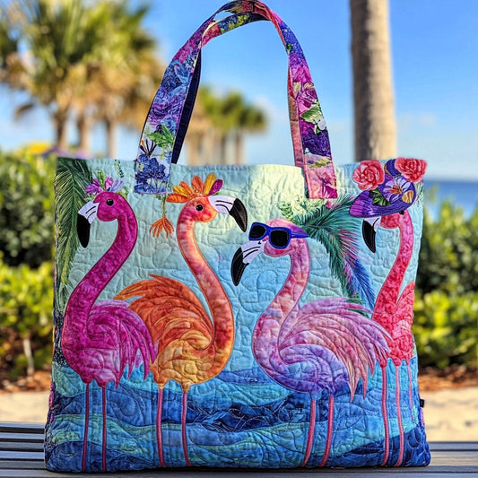 The Flamingo Edit Quilted Tote Bag NCU0PT8517