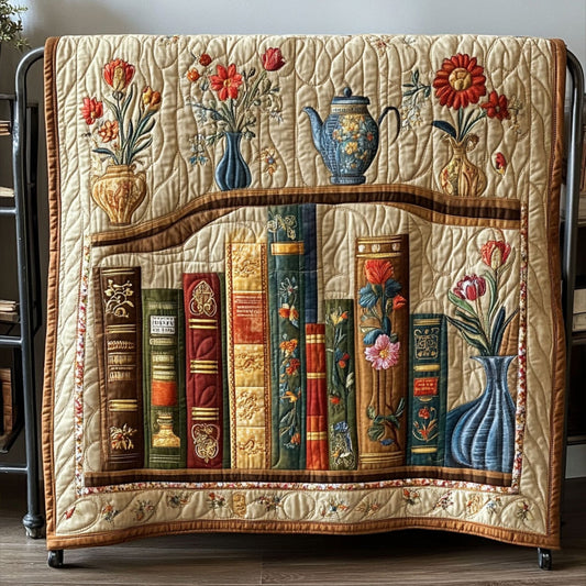 The Flowered Library Quilted Blanket NCU0PT5964