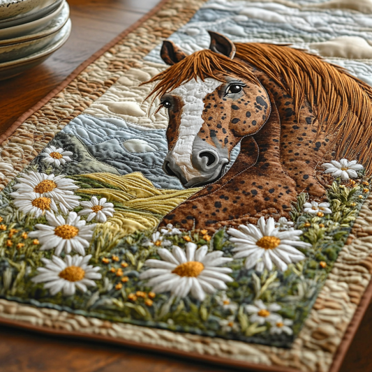 The Flowered Mare Quilted Table Runner NCU0DV4998