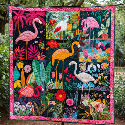 The Graceful Flamingo Quilted Blanket NCU0PT4592