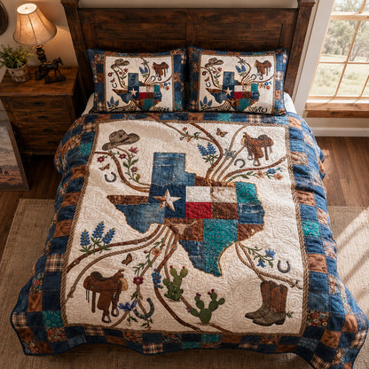 The Grand Rodeo 3-Piece Quilted Bedding Set NCU0PT11732