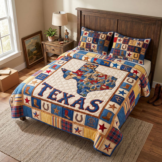 The Great Texan 3-Piece Quilted Bedding Set NCU0PT11716