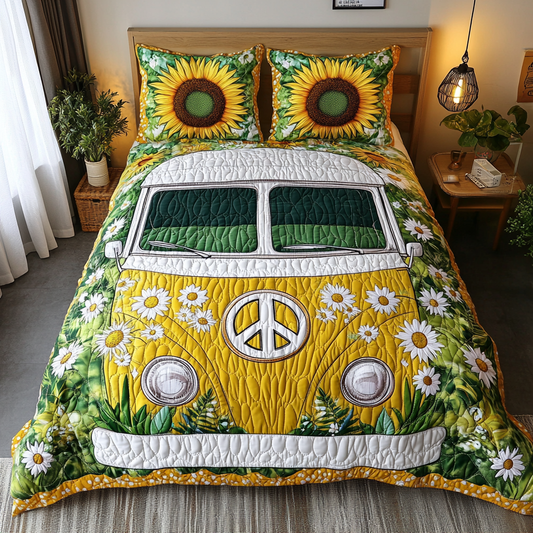 The Groovy Van 3-Piece Quilted Bedding Set NCU0VL1406