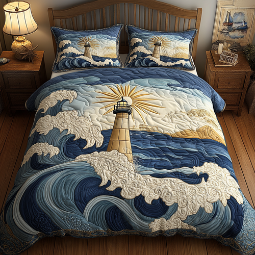The Guiding Light 3-Piece Quilted Bedding Set NCU0VL1392