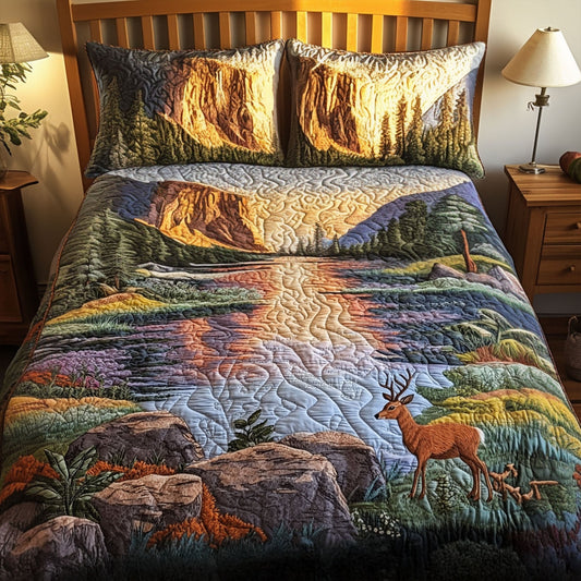 The Heart of Yosemite 3-Piece Quilted Bedding Set NCU0PT6290