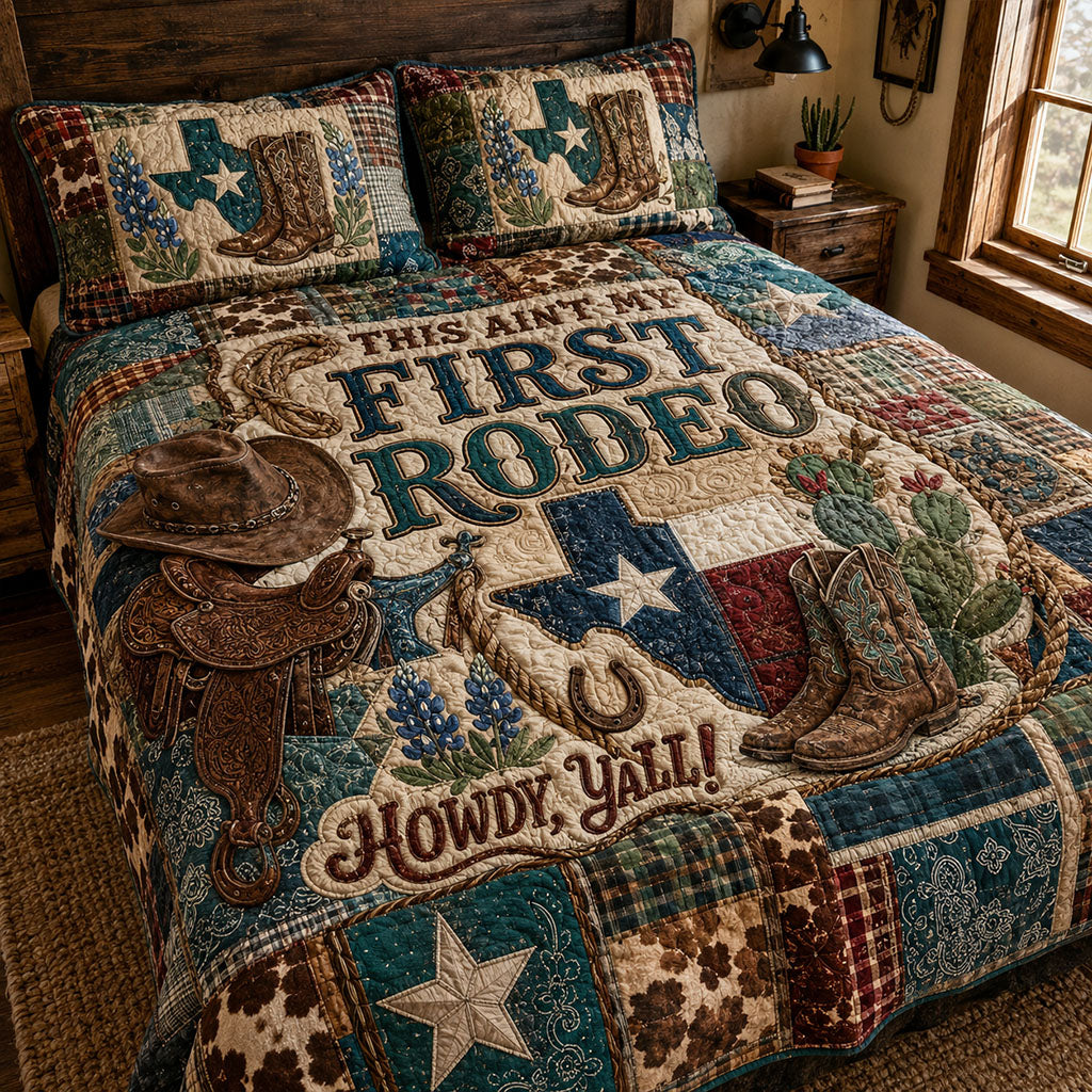 The Howdy Collection 3-Piece Quilted Bedding Set NCU0PT11733