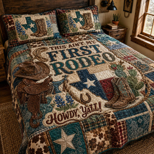 The Howdy Collection 3-Piece Quilted Bedding Set NCU0PT11733