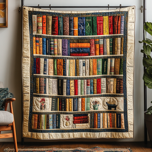 The Knowledge Shelf Quilted Blanket NCU0DK5152
