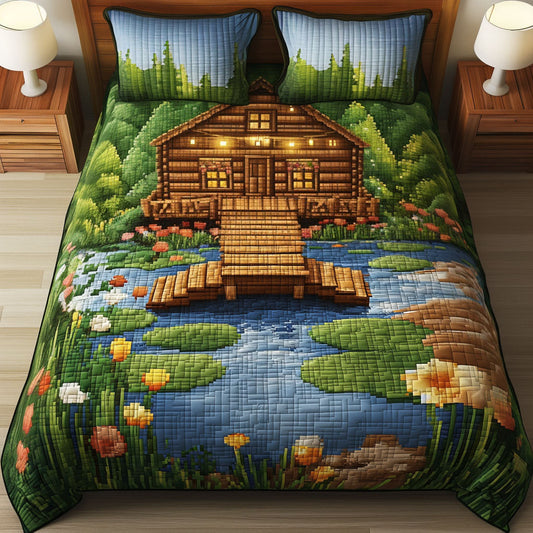 The Lazy Fisher 3-Piece Quilted Bedding Set NCU0PT6716