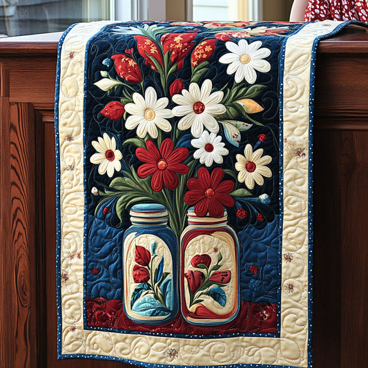 The Liberty Weave Quilted Table Runner NCU0PT4823