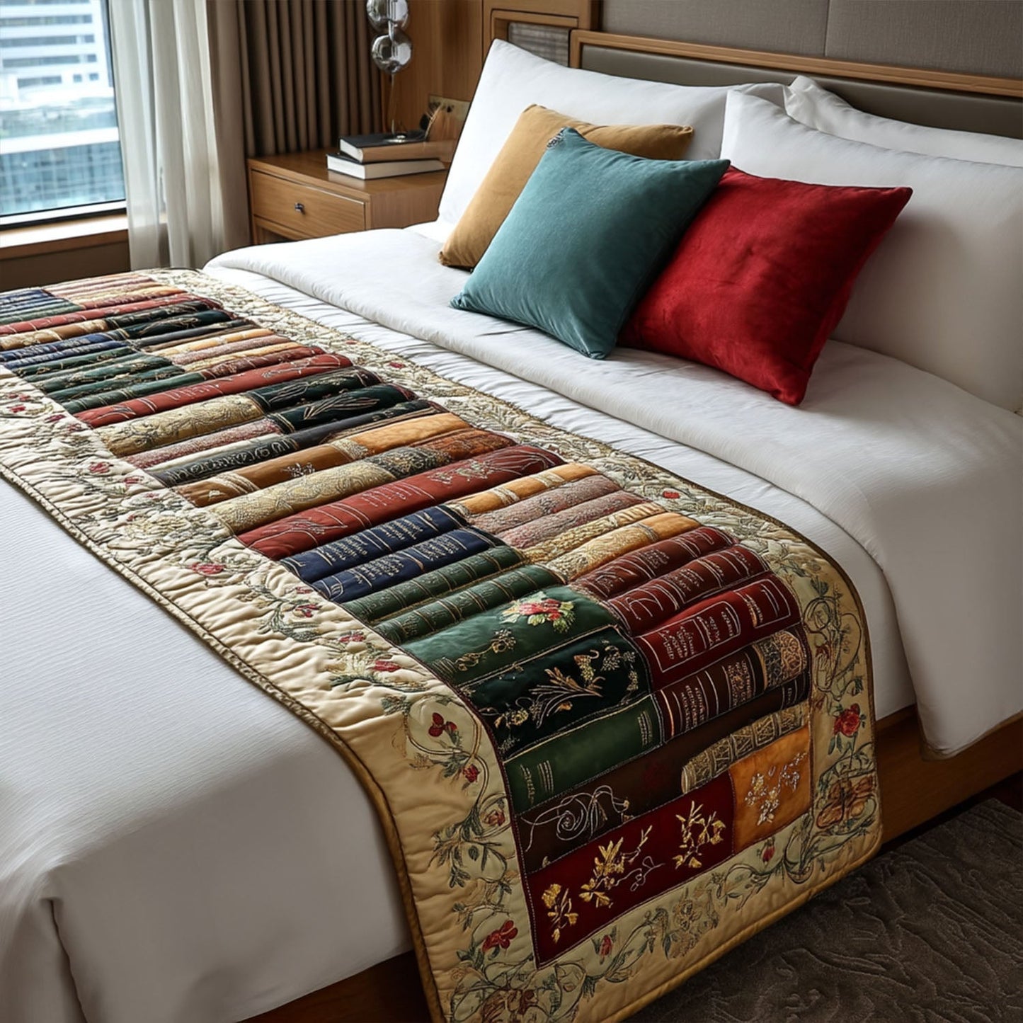The Library Retreat Quilted Bed Runner NCU0PT8051