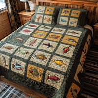 The Lure Collection 3-Piece Quilted Bedding Set NCU0PT5888