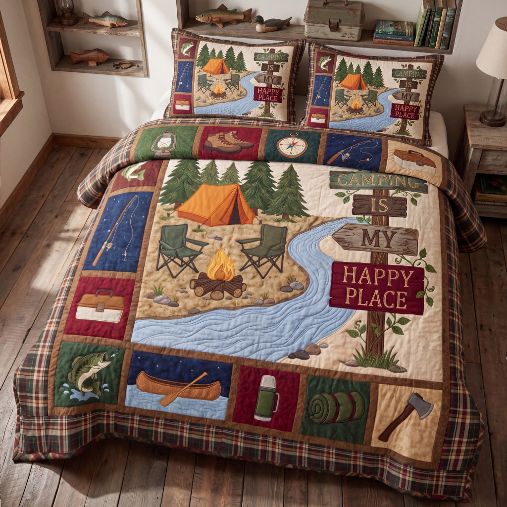 The Nostalgic Nature 3-Piece Quilted Bedding Set NCU0PT11696