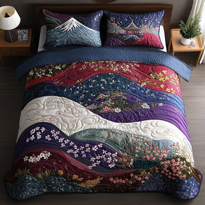 The Pagoda Garden 3-Piece Quilted Bedding Set NCU0PT6541