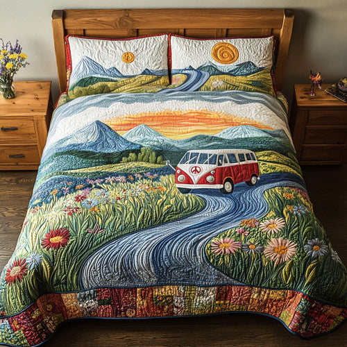 The Peaceful Explorer 3-Piece Quilted Bedding Set NCU0PT6219