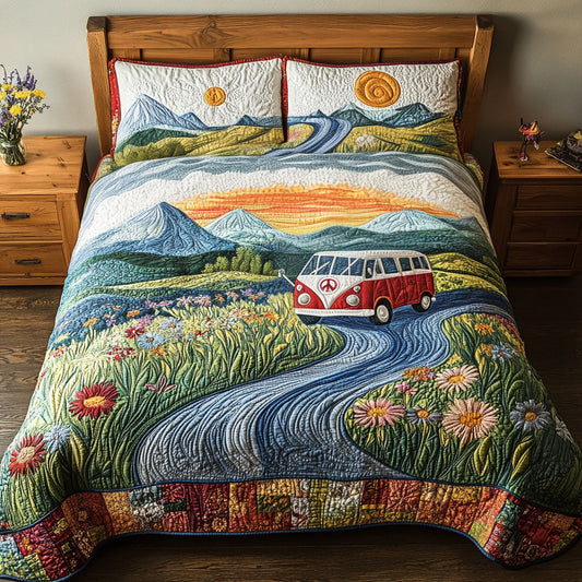 The Peaceful Explorer 3-Piece Quilted Bedding Set NCU0PT6219