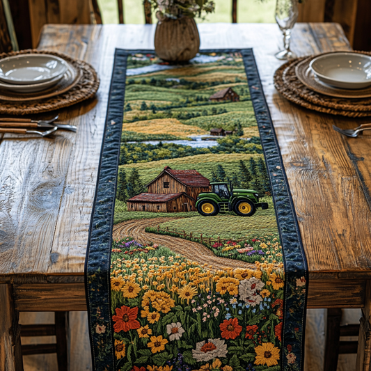 The Plowing Power Quilted Table Runner NCU0DV4407