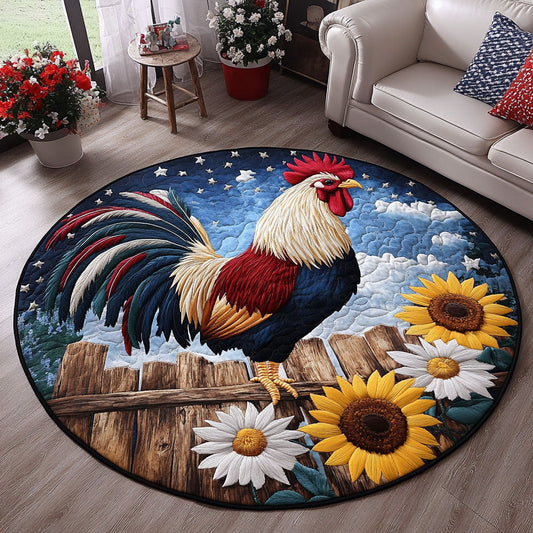 The Proud Rooster Quilted Round Mat NCU0PT6320