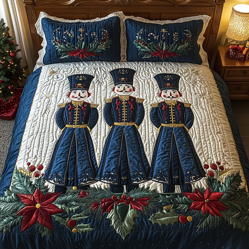 The Regal Nutcracker Touch 3-Piece Quilted Bedding Set NCU0DK2656