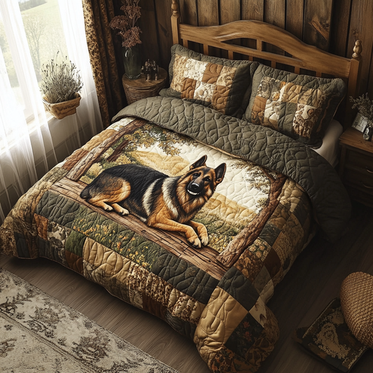 The Regal Shepherd 3-Piece Quilted Bedding Set NCU0DV4250