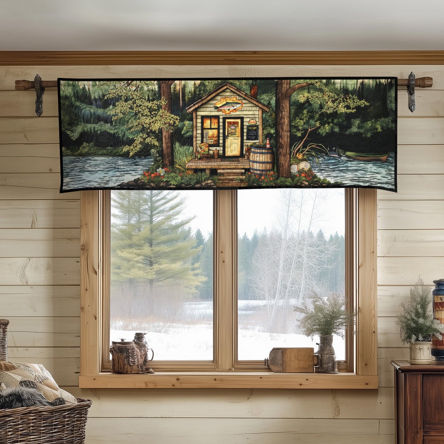 The Rustic Lodge Quilted Valance NCU0PT5062