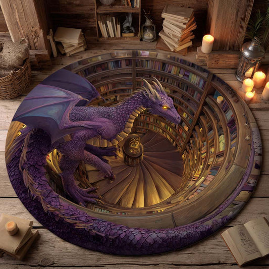 The Scholar Dragon Round Carpet NCU0XD1347