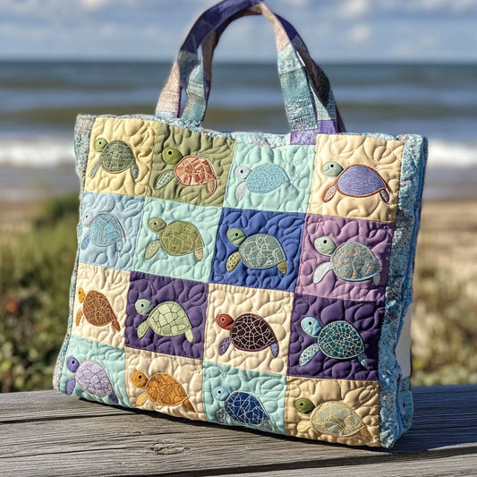 The Shelled Wanderer Quilted Tote Bag NCU0PT8005