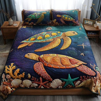 The Shelly Shore 3-Piece Quilted Bedding Set NCU0PT8738