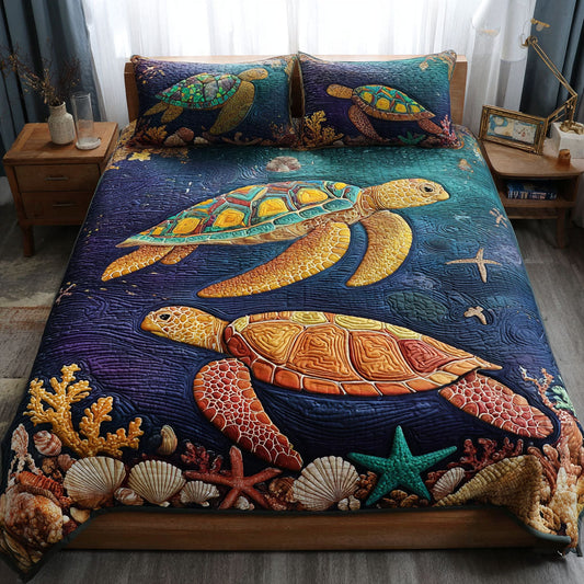 The Shelly Shore 3-Piece Quilted Bedding Set NCU0PT8738