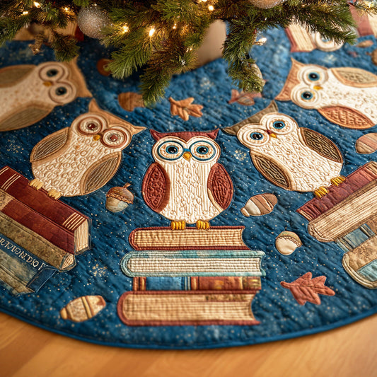The Silent Reader Christmas Quilted Tree Skirt NCU0TD1117