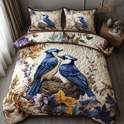 The Singing Jays 3-Piece Quilted Bedding Set NCU0DV4717