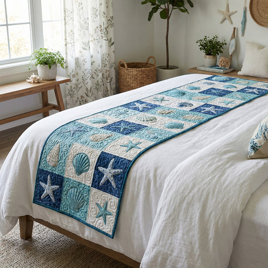 The Sirens Sandstone Quilted Bed Runner NCU0PT11588