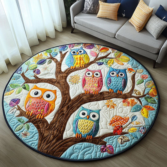 The Watchful Eyes Quilted Round Mat NCU0PT5858