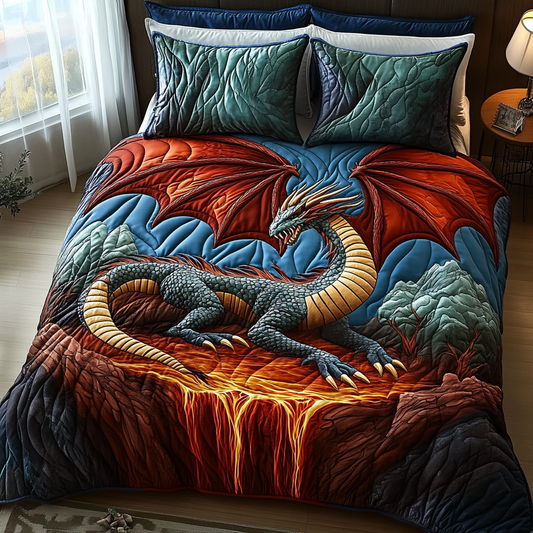 The Winged Myth 3-Piece Quilted Bedding Set NCU0DV3852
