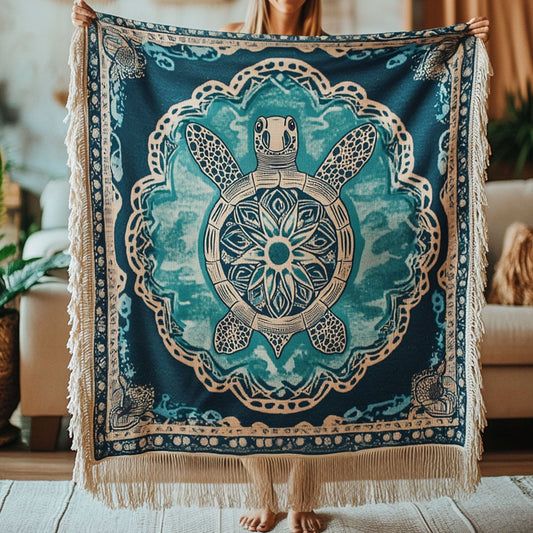 The Wise Turtle Woven Sofa Blanket NCU0PT4951