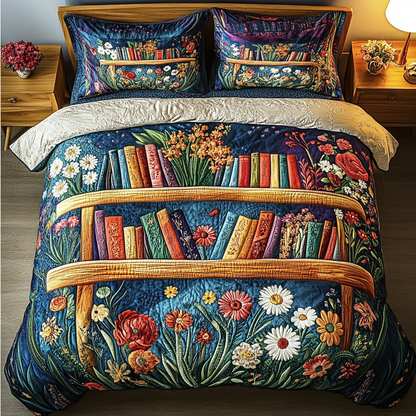 The Written World 3-Piece Quilted Bedding Set NCU0DK4783