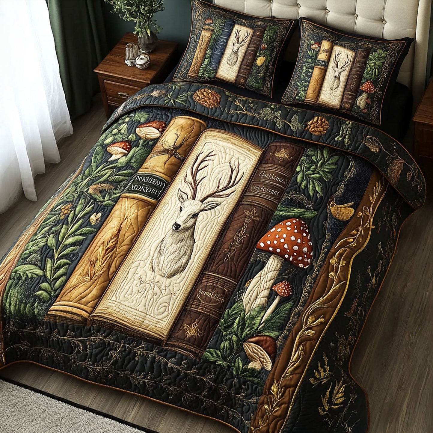 The Written World 3-Piece Quilted Bedding Set NCU0PT5644